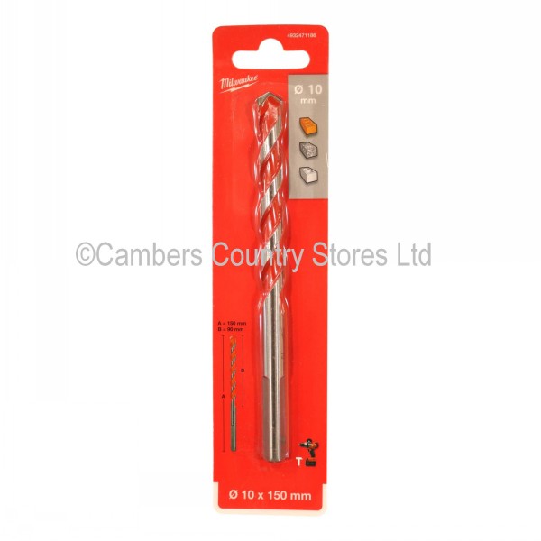 Milwaukee Concrete Drill Bit 10.0 x 150 Cambers Country Store